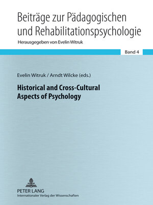 cover image of Historical and Cross-Cultural Aspects of Psychology